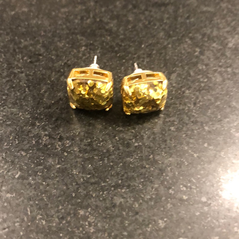 Gold Sparkle Kate Spade Stud